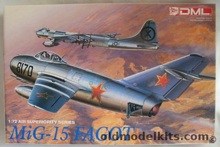 DML 1/72 Mig-15 Fagot - Czech / USSR / DDR (East Germany) / Romania / Poland / Hungary, 2510 plastic model kit
